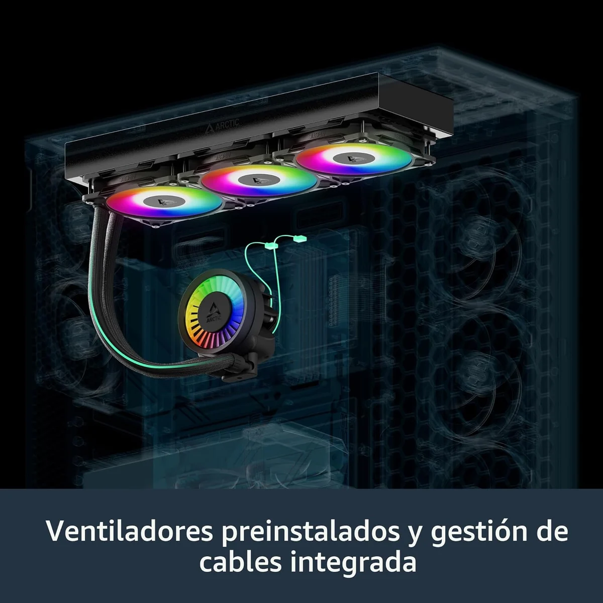 Ventiladores preinstalados y gestión de cables integrada