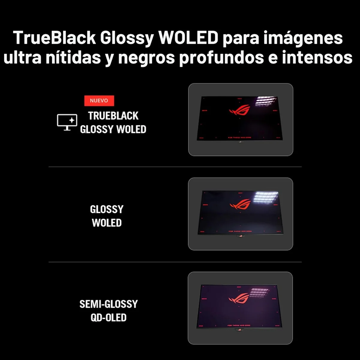 TrueBlack Glossy, Glossy and Semi-Glossy finishes compared